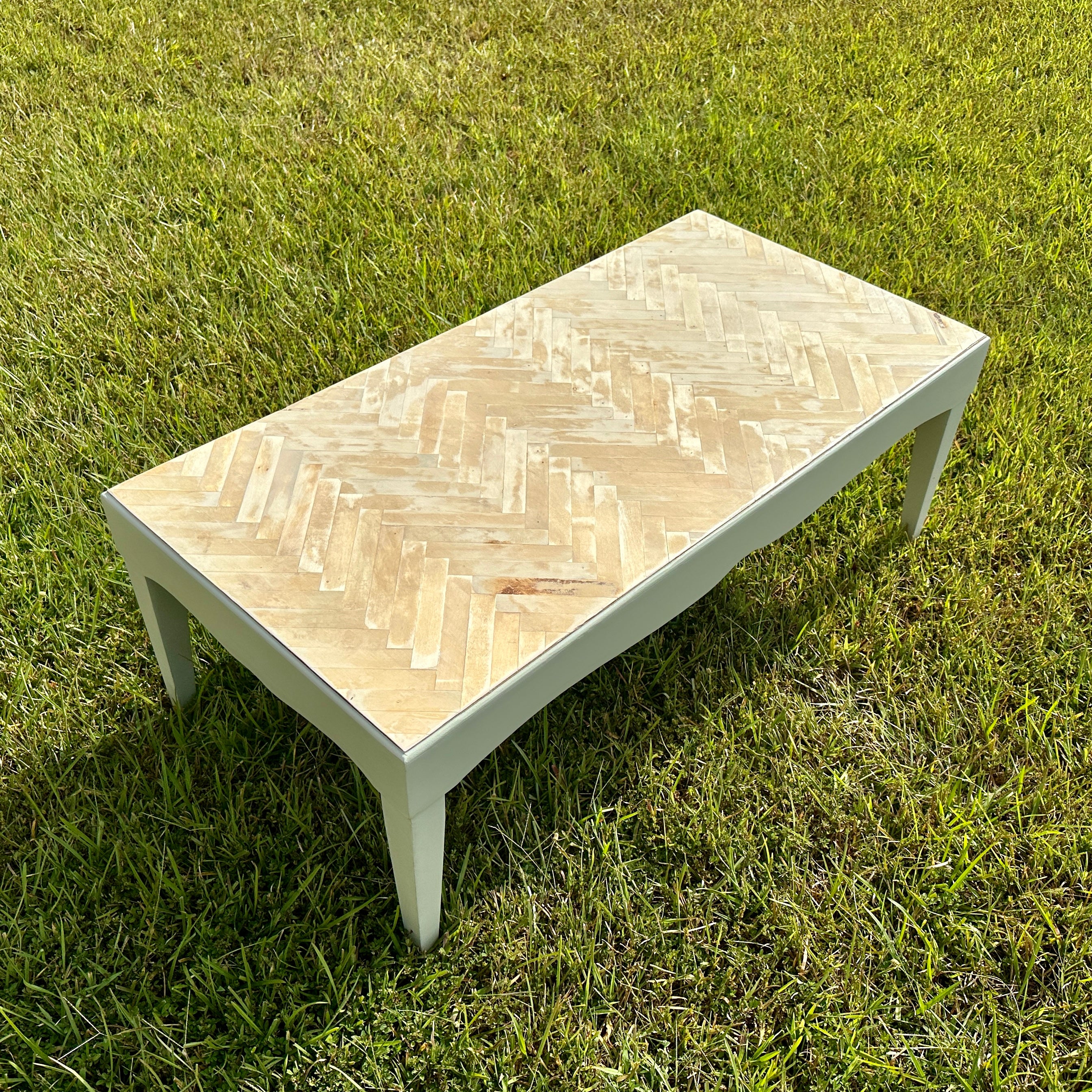 Sage Herringbone Coffee Table – House Of Nambili