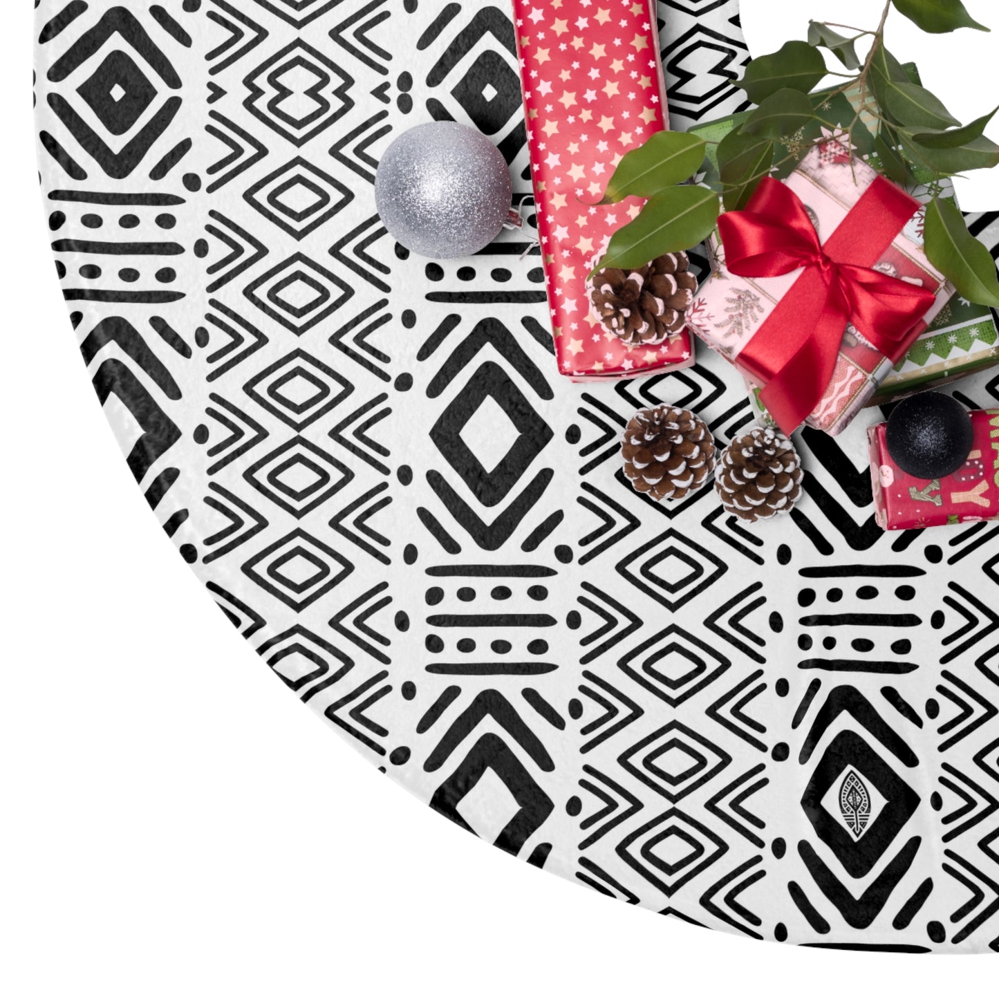 Tree Skirts - Geometric Mailian Mudcloth Print #2