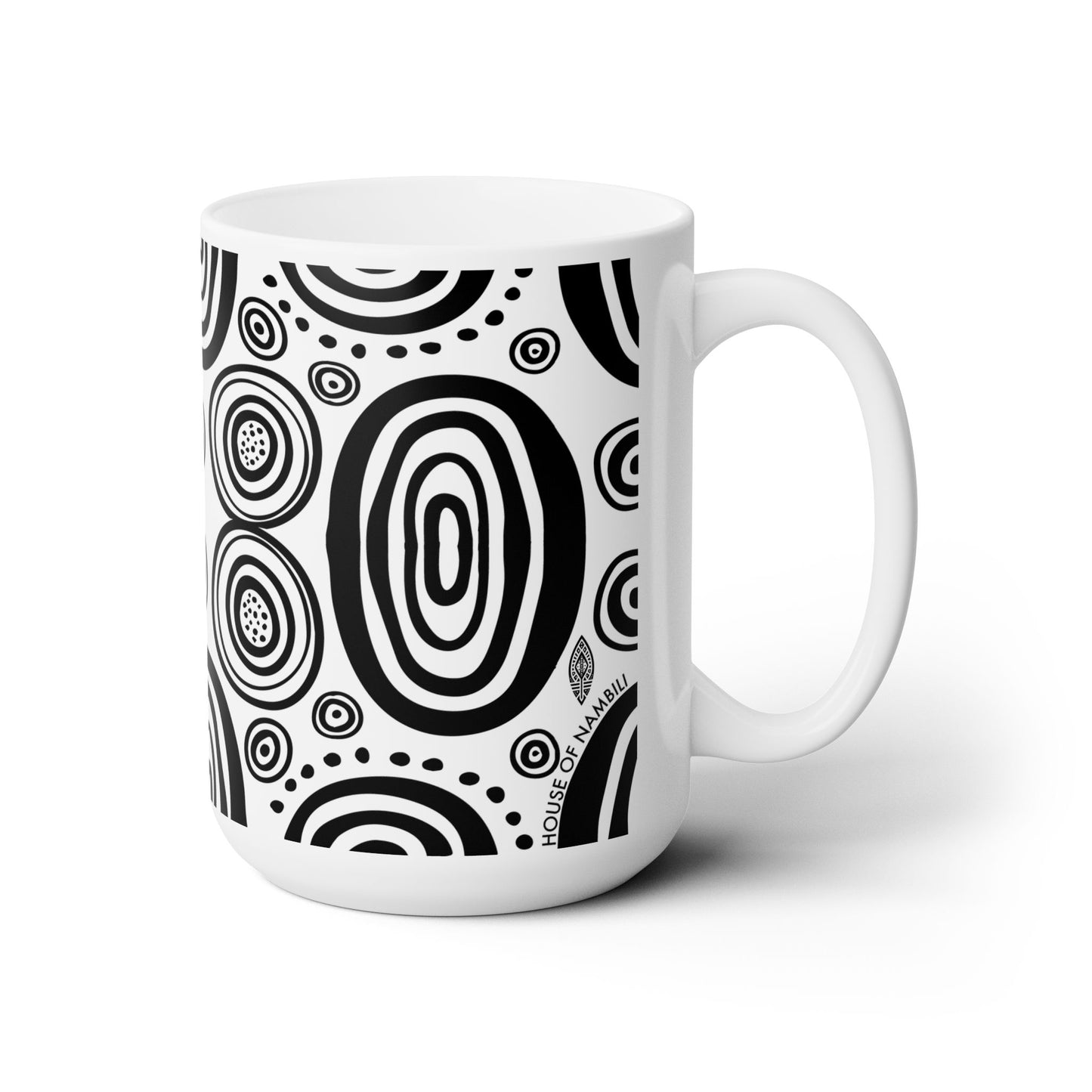 Geometric Malian Mudcloth Abstract Ceramic Mug #2