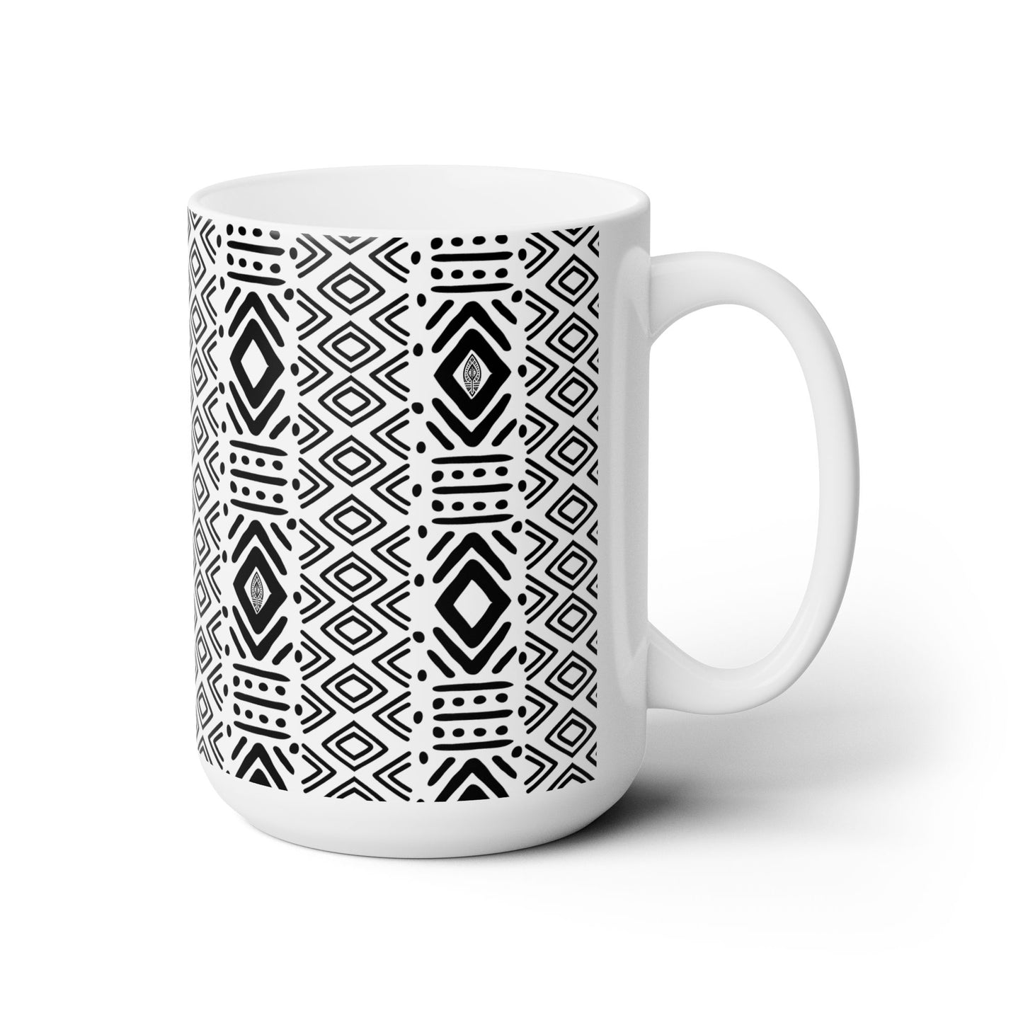 Geometric Malian Mudcloth Abstract Ceramic Mug #3