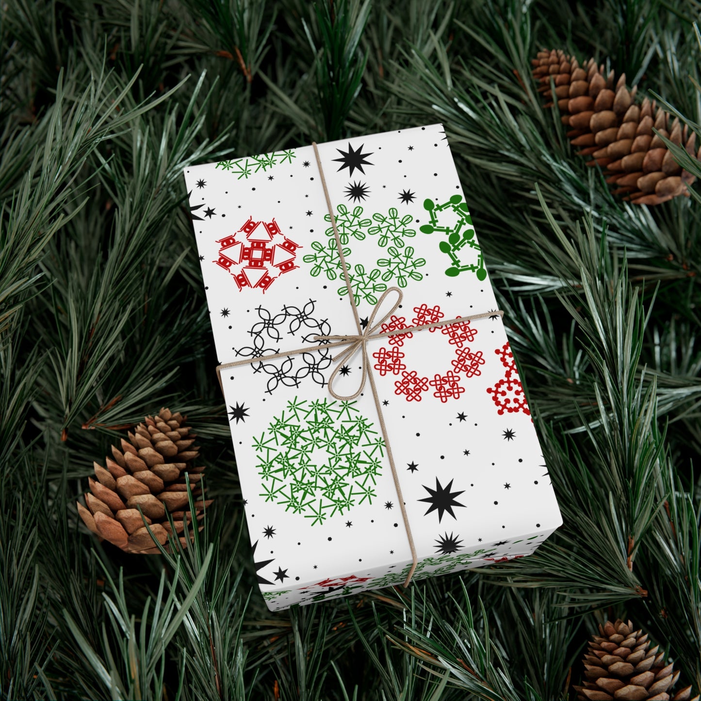 Kwanzaa Snowflakes Wrapping Paper