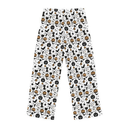 Halloween Women's Pajama Pants Spooky Ghosts and Bats Design