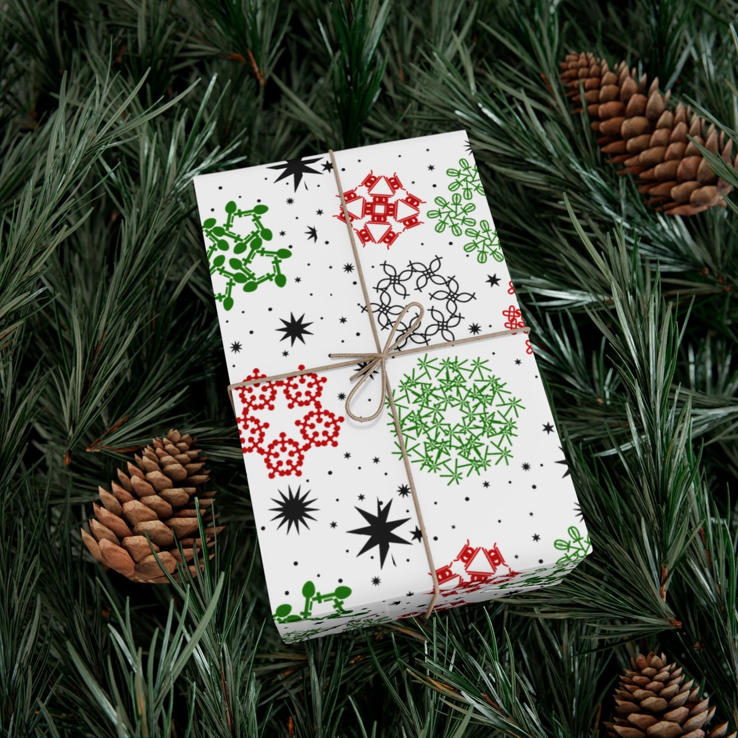 Kwanzaa Snowflakes Wrapping Paper