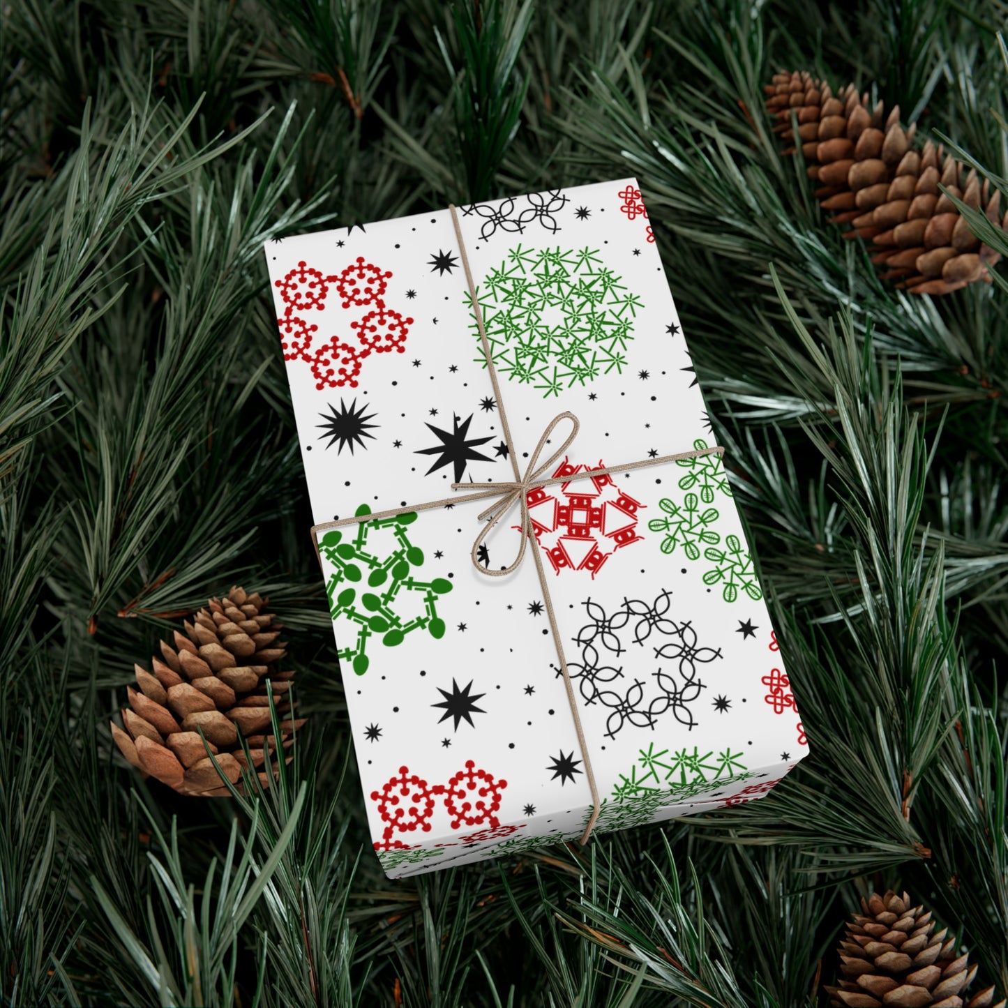 Kwanzaa Snowflakes Wrapping Paper