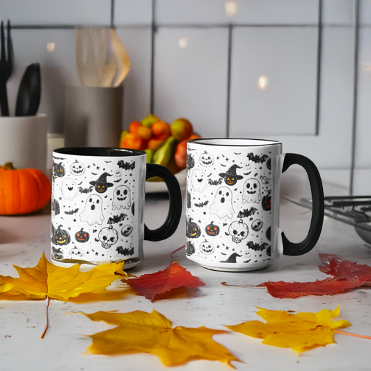 Halloween Mug - Ghost, PumpkinWitch Design