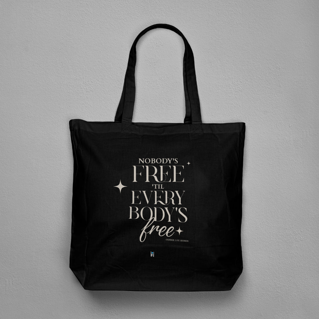 Fannie Lou Hamer 'Nobody's Free' Canvas Statement Tote