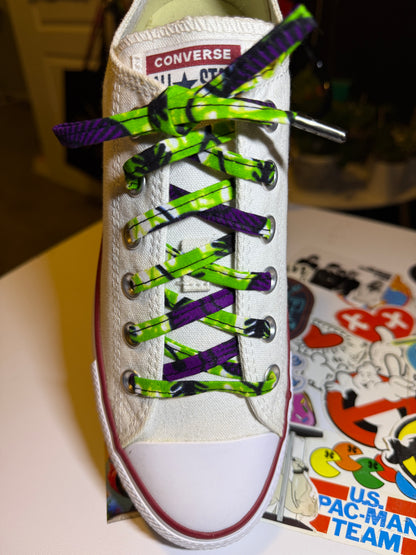 Amahle Wax Print Laces - Purple/Green