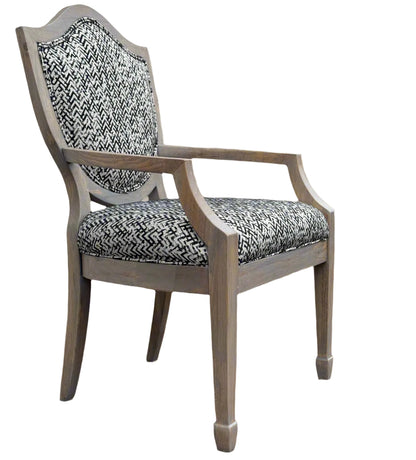 Jacquard Luxe: Weathered Shield-Back Chairs