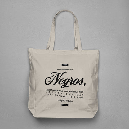 Langston Hughes 'Beware the Day' Canvas Statement Tote