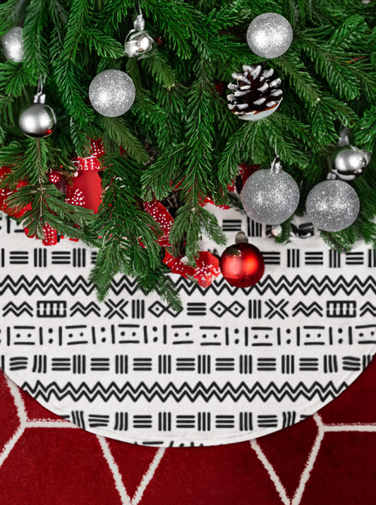 Tree Skirts - Geometric Mailian Mudcloth Print #3