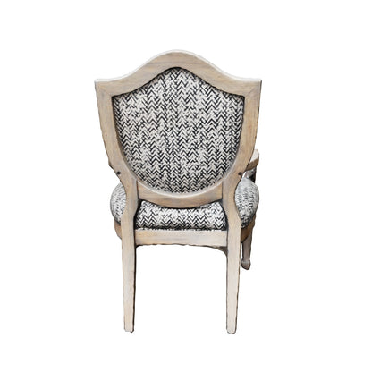 Jacquard Luxe: Weathered Shield-Back Chairs