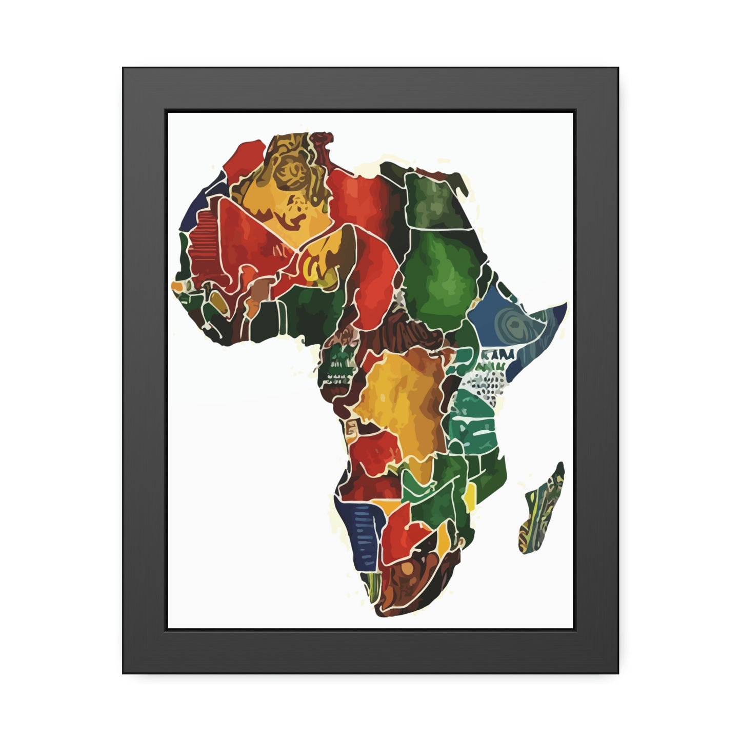 Framed Africa Abstract Posters