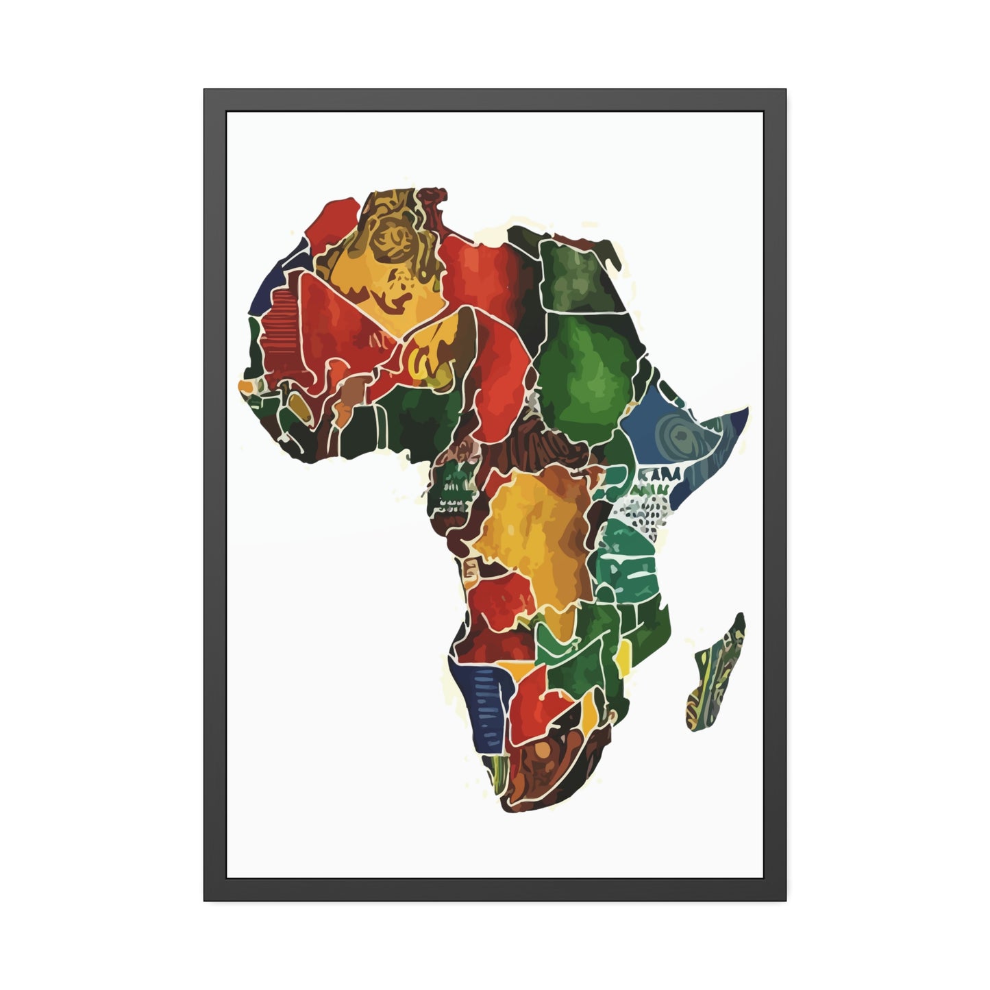 Framed Africa Abstract Posters